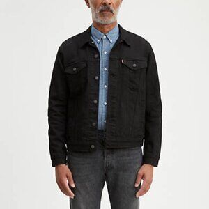 VINTAGE Levi's Trucker Denim Jacket Black Small